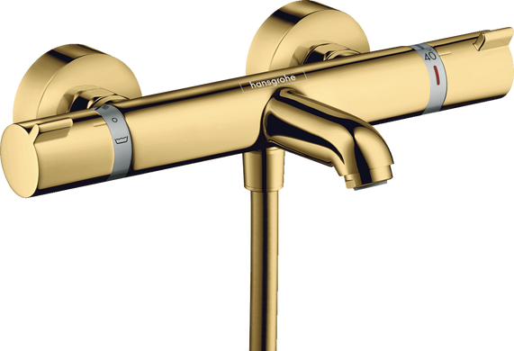Фото Смеситель с термостатом для ванны Hansgrohe Ecostat Comfort Polished Gold Optic (13114990)