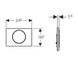 Кнопка змиву Geberit Sigma10, старт-стоп, полірована/матова нерж. сталь (115.758.SN.5) Фото 3 з 3