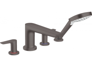 Фото Смеситель Hansgrohe Talis E врезной на край ванны на 4 отверстия Brushed Black (71748340)