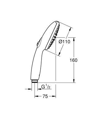 Фото Ручной душ Grohe Tempesta 110, 2 режима струи (261612433)