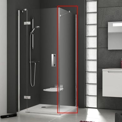 Фото Нерухома стінка Ravak Smartline 80 см SMPS-80 L хром+transparent