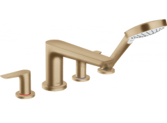 Фото Змішувач Hansgrohe Talis E врізний на край ванни на 4 отвори Brushed Bronze (71748140)