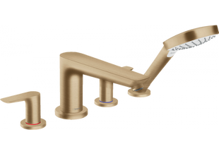 Фото Смеситель Hansgrohe Talis E врезной на край ванны на 4 отверстия Brushed Bronze (71748140)