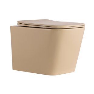 Фото Унитаз подвесной Tern Ultra Quiet 490&times;365&times;325 мм, Beige, с сиденьем Slim Duroplast / Soft-close / Quick Release QT17332303ASSB Qtap