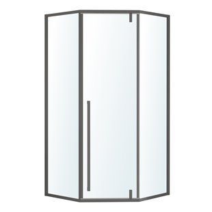 Душевая кабина Volle MORA 90-P 90x90x200 см пятиугольная, распашная, профиль хром, стекло прозрачное