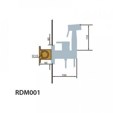 Фото Гігієнічний душ IMEX Munich Brushed Nickel матовий нікель (RDM001/NQ)