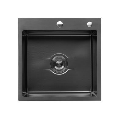 Фото Комплект кухонна мийка Kroner Derby-5050HM PVD + змішувач Edelstahl Klassisch-SCH035PVD + дозатор Spender-026