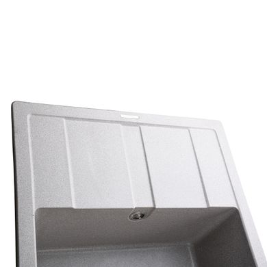 Фото Гранітна мийка Globus Lux ONE 650х500мм, сірий металік