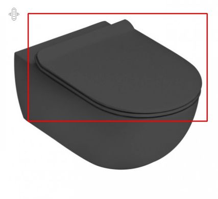 Фото Сидіння для унітазу Flaminia App з функцією Soft-Close чорний (QKCW09 Graphite)