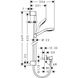 Душовий набір з термостатом Hansgrohe Croma Select E Vario Combi 0,65 м, білий/хром 27081400 Фото 2 з 2