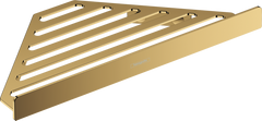 Фото Hansgrohe AddStoris Полочка угловая 14.8х14.8 x 30.5 см Polished Gold Optic (41741990)