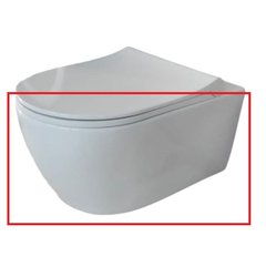 Фото Чаша подвесного унитаза Quarter Bath Deep Rimless безободковый белый, без сиденья (70DE03049.00.1.3.01)