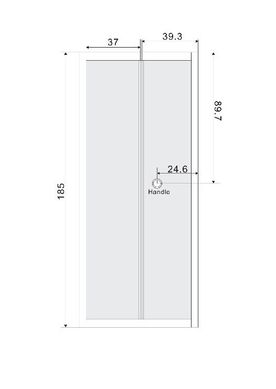 Фото Eger Bifold 599-163-80 Дверь в нишу складывающаяся 80x185 профиль хром, стекло прозрачное