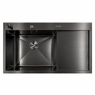 Кухонна мийка PVD чорна CM 100*50 L VALESO Handmade (3.0/1.0)