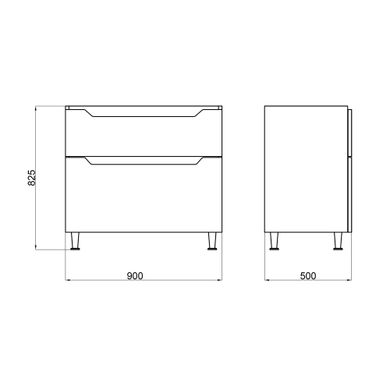 Фото Тумба підлогова Qtap Scorpio 900х825х500 WHITE QT1473TNВ901NW