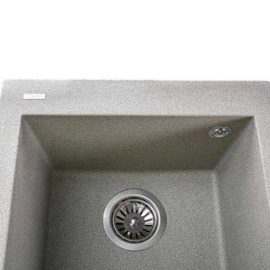 Фото Гранітна мийка Globus Lux LAMA 410х500мм, сірий камінь