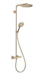 Душевая система Hansgrohe Raindance S 240 Showerpipe PowderRain 1jetP с термостатом Brushed Bronze (27633140)