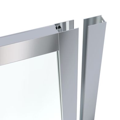 Фото Дверь в нишу Eger LEXO 599-809/1 трехсекционная раздвижная, 90x195 см, профиль хром, стекло прозрачное