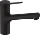 Змішувач для кухні Hansgrohe Zesis M33 з витяжним виливом чорний матовий 74800670 Фото 1 з 2