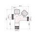 Кран кутовий подвійний Thermo Alliance Forte 1/2"З х 1/2"З х 3/4"З, хром (TAF187W151520)