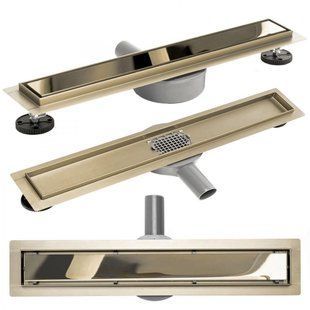 Фото Трап для душа REA PURE NEO MIRROR GOLD PRO 90 см (REA-G5602)