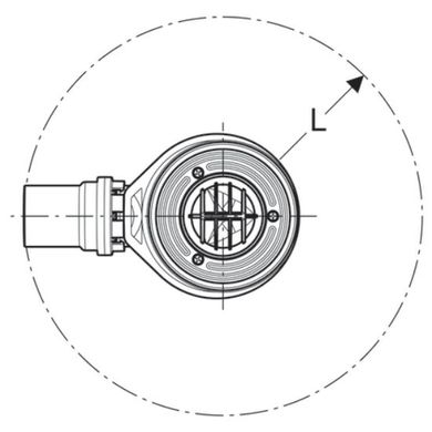 Фото Сифон для душевых поддонов Geberit d90, с крышкой сливного отверстия, высота гидрозатвора 50 мм (150.552.21.1)