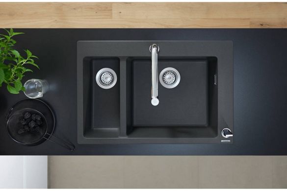 Фото Кухонная мойка Hansgrohe C51-F635-09 Сombi 770x510 на две чаши 180/450 Select со смесителем Chrome (43220000)