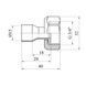 Муфта мідна з накидною гайкою Karro Ду15x3/4" (CV033841)