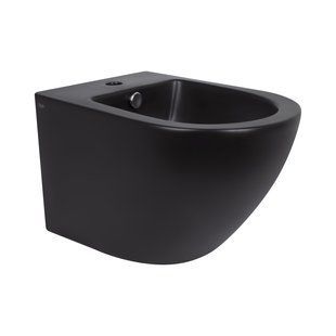 Біде підвісне Qtap Robin 495х370х325 Matt black QT1355046FMB (QT1355046FMB)
