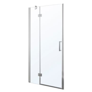 Фото Двері в нішу Eger 599-701 (h) розпашні на петлях, 100x195 см, профіль хром, скло прозоре