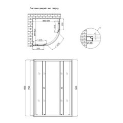 Душевая кабина Lidz Latwa SC90x90.SAT.LOW.GR, стекло тонированное 4 мм без поддона