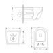 Унітаз підвісний Jay Rimless 485&times;360&times;320 мм, White, з сидінням Slim Duroplast/ Soft-close/ Quick Relase QT07335177RW Qtap Фото 2 з 7