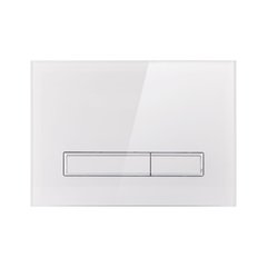 Панель смыва для инсталляции Qtap Nest линейная White glass (QT0111V1105GW)