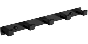 Фото Крючок для полотенец VBI QUADRO BLACK пятерной (VBI-049705BL)