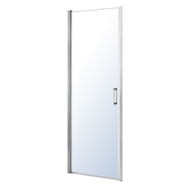 Фото Дверь в нишу Eger 599-156 распашная, 90x195 см, профиль хром, стекло прозрачное
