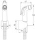 Гигиенический душ Volle DIOS с шлангом и держателем, хром (1536.190101) Фото 2 из 2