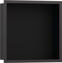 Фото Hansgrohe XtraStoris Individual MB Настенная ниша с рамкой 30х30х10см Brushed Black Chrome (56098340)