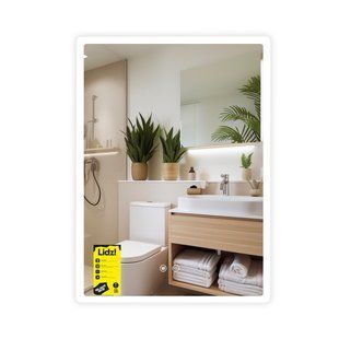 Фото Зеркало Lidz Orion (OR2) 600х800 с LED-подсветкой Touch, с антизапотеванием, с диммером, рег. яркости LDOR60080049292