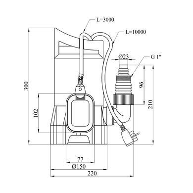 Насос дренажний Pumpman GS550 Нmax 8 м Qmax 9,3 куб.м 550 Вт (пластик)